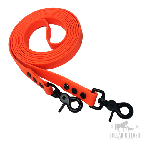 Zügel geschlossen - neonorange - OR522 - Black Edition